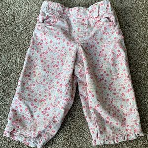 Baby Cottons floral pants size 12mo